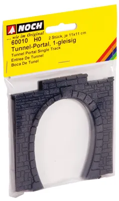 Immagine prodotto di NOCH 60010 H0 Portale del tunnel, a binario unico, 2 pezzi, 11 x 11 cm