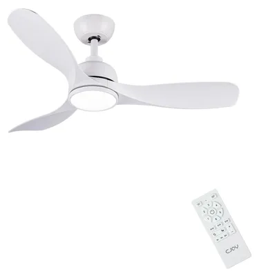 Obrázok produktu pre Stropný ventilátor s osvetlením, priemer 107 cm, biely, s diaľkovým ovládaním