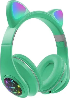 Obrázok produktu pre Oxe Bluetooth bezdrôtové detské slúchadlá s uškami, zelené