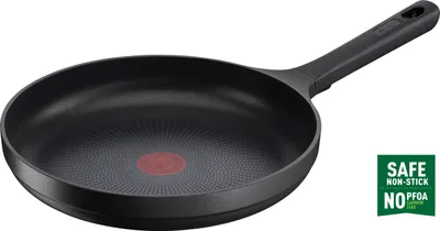 Produktbild von Tefal Trattoria Pro Pfanne 28 cm Aluminiumguss Schwarz mit Thermo-Signal™, induktionsgeeignet, langlebige Antihaftversiegelung (PFOA-, Blei-, Kadmium-frei)