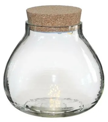 Produktbild von Ideas4seasons Glastopf/Vase fur Pflanzenokosystem - Deckel mit LED-Beleuchtung - 15 x 14 cm
