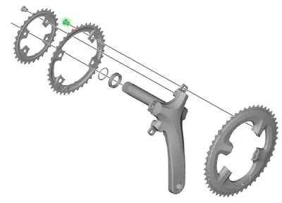 Image de Vis de plateau Shimano pour FC-R3030 M8 x 7mm 4 pièces