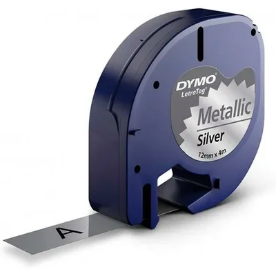 Obrázek produktu pro DYMO S0721730, Černá na kovové, Polyester, Belgie, DYMO, LetraTag 100T, LetraTag 100H, 1,2 cm