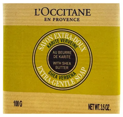 Produktbild von L'Occitane Shea Verbena Extra-Gentle Soap, Körper, Barseife, Reinigend, Nährend, Quadratisch, Frankreich, 100 g