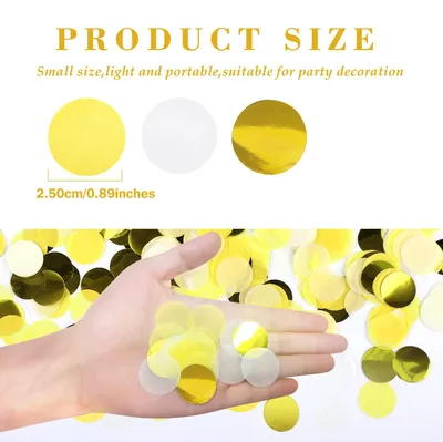 Productafbeelding van Confetti, papier en metallic, 5000 stuks, rond, voor feestelijke gelegenheden