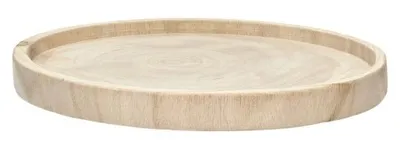 Immagine prodotto di Pomax, sottobicchieri per candele in legno, colore naturale, diametro 28 cm, altezza 2,5 cm