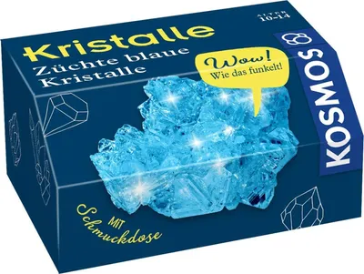 Produktbild von KOSMOS Experimentierkästen Kristalle Blau, Selbst Züchten, Experimentierkasten, Experimente, Kristallzucht, ab 10 Jahren, 657932