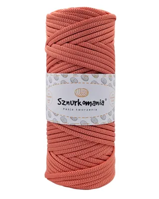Produktbild von Polyesterschnur 5mm 100m, flache Polyesterschnur, Häkelschnur, 5mm Makrameekordel, Makrameegarn, Polyestergarn,