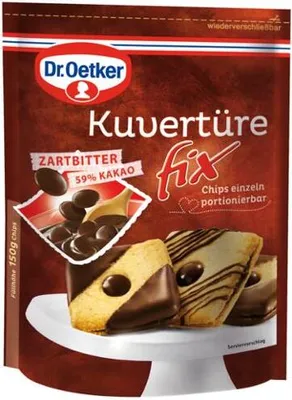 Produktbild von Oetker Kuvertüre Fix Zartbitter 0,15 Kg