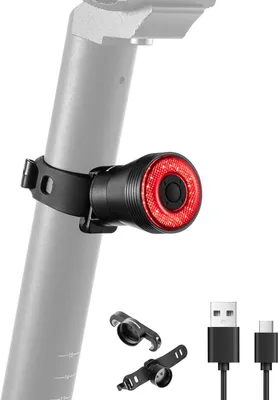 Zdjęcie produktu dla Smukła lampka tylna, 60 lumenów, ładowana przez USB-C, lampka rowerowa, 4 tryby, wodoszczelność IP65