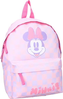 Image de Disney Minnie Mouse Sac à dos scolaire rose à carreaux