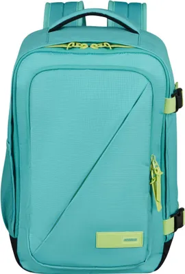 Produktbild von American Tourister Rucksack Reisetasche Take2Cabin Casual Backpack 24L Dusty Turquoise / Lime türkis