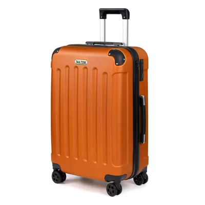 Produktbild von Hartschalen-Trolley Hartschalen-Koffer Trolley Rollkoffer Reisekoffer Handgepäck 4 Rollen, Trolley Rollkoffer Reisekoffer, Zahlenschloss (Orange)