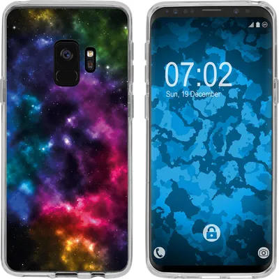 Produktbild von PhoneNatic Case kompatibel mit Samsung Galaxy S9 Silikon-Hülle Space Nebula M8
