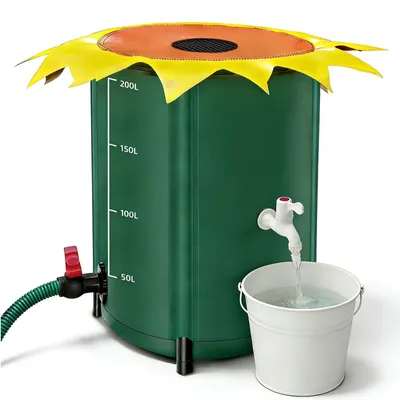 Immagine prodotto di Serbatoio portatile per la raccolta dell'acqua piovana, capacità 200 litri, con rubinetto
