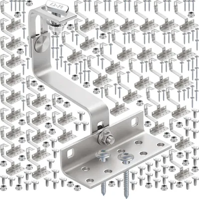Produktbild von 10 Module Montageset Ziegeldachhaken, 10cm, Hammerkopf 22,8
