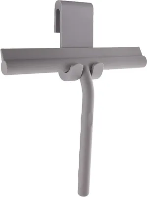 Image de Raclette de douche en silicone avec support 21 cm de large Gris