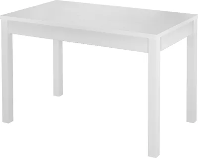 Produktbild von Weißer schmaler Esszimmertisch aus Kiefer massiv 70x120 cm wählbares Tischbein-Design V-90.70-54WBeine Glatt