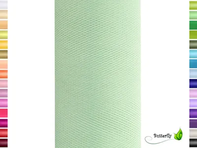 Produktbild von 9m Rolle Tüll 15cm, Farbauswahl:mintgrün / mint 513