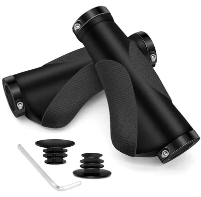 Produktbild von Fahrradgriffe Ergonomisch MTB Lenkergriffe 22,2 mm Schwarz 130mm+130mm Lock-On