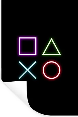 Produktbild von MuchoWow® Wandtattoo Wandsticker Wandaufkleber Gaming - Neon - Konsole - Schwarz - Controller - Gaming 40x60 cm Selbstklebend und Repositionierbar - Wierderverwendbar - Selbstklebend