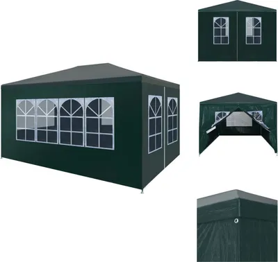 Immagine prodotto di vidaXL Tenda da festa 3x4 m verde -  Gazebo e tende da festa