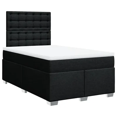 Produktbild von Boxspringbett mit Matratze Schwarz 120x190 cm Stoff