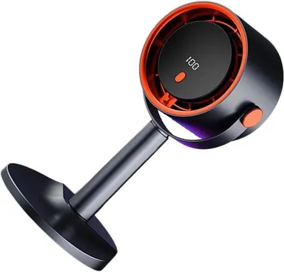 Image de VHV - Ventilateur de poche - Mini ventilateur rechargeable par USB - Rechargeable par USB - 100 niveaux de vitesse - Écran numérique - Idéal pour le bureau, la chambre, le camping, les voyages