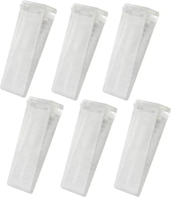 Imagen del producto de Topes para puertas de goma, paquete de 6 unidades, antideslizantes, sin olor, para suelos duros