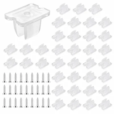 LED-Streifen-Clips 30 Stk. mit Schrauben, 5-6 mm, transparent