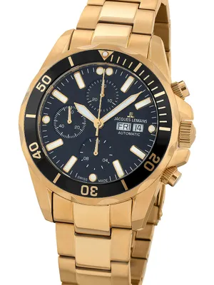 Produktbild von JACQUES LEMANS LIVERPOOL AUTOMATIK ETA Vajloux 7750 1-1926H Gold