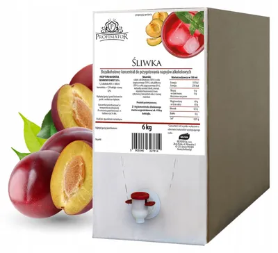 Produktbild von Cocktail Basis Pflaume 6 kg Sirup Konzentrat alkoholfrei Drink Mixer Fruchtsirup Bag in Box mit Zapfhahn