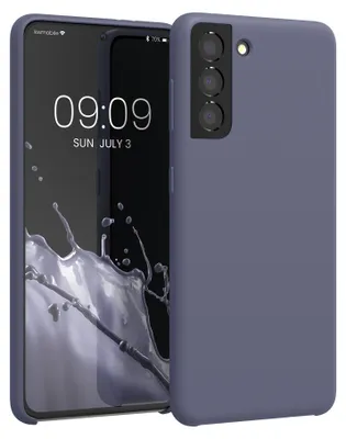 Produktbild von kwmobile Handyhülle für Samsung Galaxy S21 Hülle - Case Silikon - Kabelloses Laden - Schutzhülle Cover in Lavendelgrau