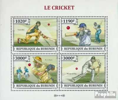Produktbild von Briefmarken Burundi 2013 Mi 3283-3286 Kleinbogen (kompl. Ausgabe) postfrisch Kricket
