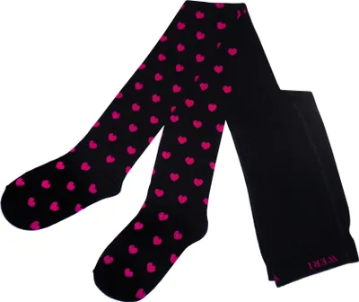 Produktbild von Kinderstrumpfhosen für Mädchen aus Baumwolle Kleine Herze Pink Größe 92-98