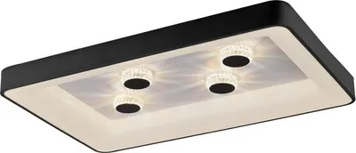 Immagine prodotto di Plafoniera LED nera, telecomando dimmerabile, L 90,5 cm