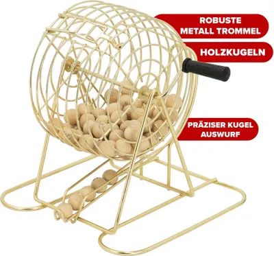 Produktbild von Kyto Bingospiel Deluxe Gold + 500 verschiedene Karten, Zahlen 1 bis 75