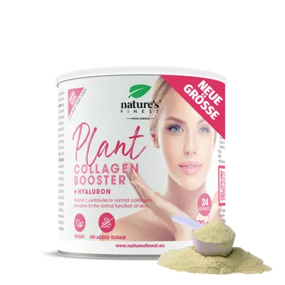 Produktbild von Plant Collagen - 100% Vegan Kollagen mit Hyaluronsäure, Biotin, Matcha & Vitamin C - Nature's Finest, 120 g