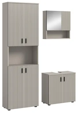 Produktbild von Badmöbel Set 3-teilig "Livia" in Kaschmir Badkombination 135 x 192 cm
