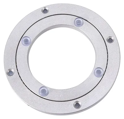 Imagen del producto de Mesa redonda y robusta para comer, con una placa giratoria de aleación de aluminio
