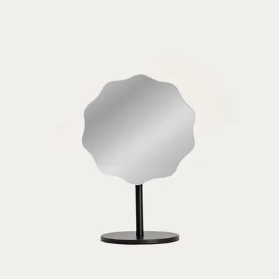Produktbild von HOMLA SCALLOP Spiegel schwarz 20 cm