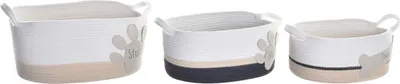 Immagine prodotto di Set di cesti in cotone DKD Home Decor (60 x 31 x 25 cm)