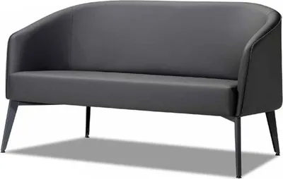 Produktbild von Moderne Möbel Design Zweisitzer Möbel 2 Sitzer Polster Wohnzimmer Grau Holz