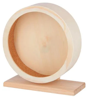 Produktbild von Kerbl Pet Hamsterlaufrad aus Holz, Ø 22cm, mit Korklauffläche, geschlossen, sich