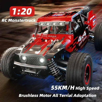 Zdjęcie produktu dla Samochód RC - Samochód zdalnie sterowany - Buggy terenowy - Samochód wyścigowy 4x4 - Skala 1:20 - Silnik bezszczotkowy - Prędkość do 55 km/h