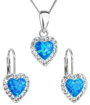Produktbild von Herz-Schmuckset mit Preciosa-Kristallen 39161.1