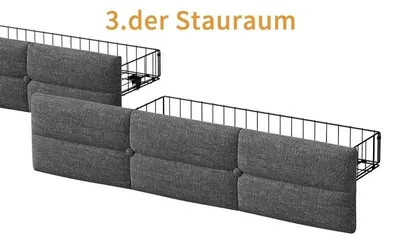 Zdjęcie produktu dla Tapicerowana leżanka – łóżko pojedyncze 90 x 200 cm – oświetlenie LED – gniazdo USB – 2 szuflady – z listwami – bez materaca – biały aksamit