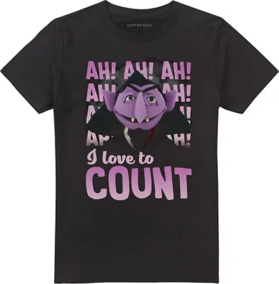 Produktbild von Sesame Street - "The Count Ah! Ah! Ah!" T-Shirt für Herren/Damen Uni TV21772 (L) (Schwarz)