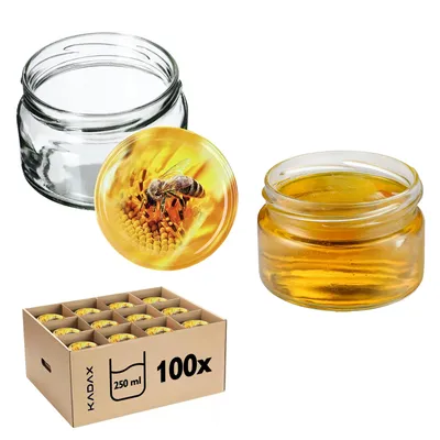 Immagine prodotto di Vasetti KADAX da 250 ml, vasetti per marmellata con coperchio, vasetti ermetici da regalare