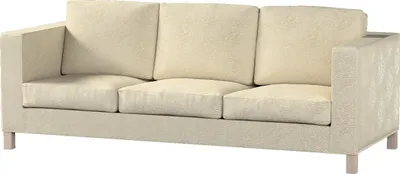 Produktbild von Dekoria Bezug für Karlanda 3-Sitzer Sofa nicht ausklappbar, kurz, beige-golden, Bezug für Karlanda 3-Sitzer, kurz